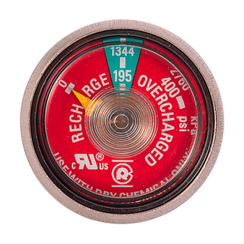 195 PSI Dry Chemical Gauge for fire extinguisher