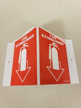 fire extinguisher arrow sign label for protection use