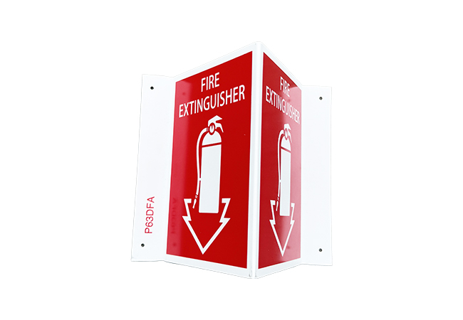 RP182-NFS 3-D FIRE EXTINGUISHER ARROW SIGN 5" x 6.5"