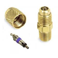 gold schrader valve assembly