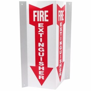 3D fire extinguisher plastic sign 4x12" used for fire extinguisher signs