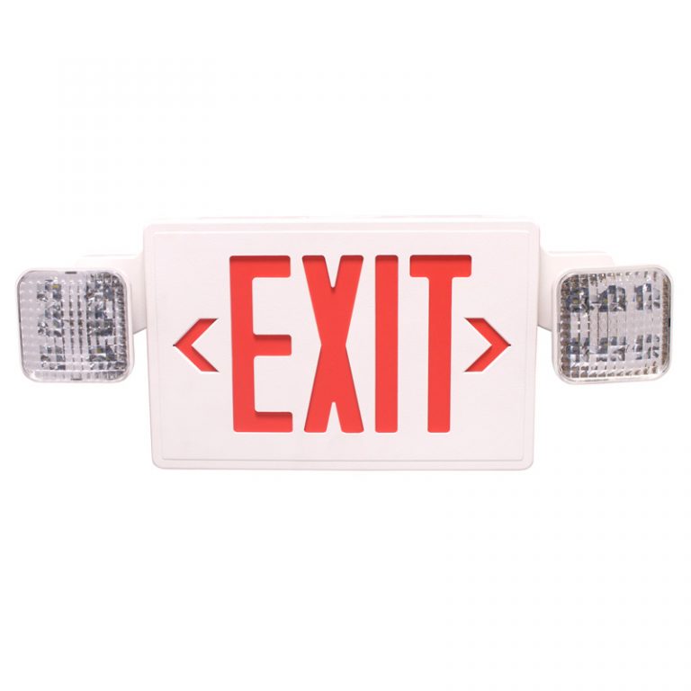 ExitLed4 Red LED Exit Sign Emergency Light Combo National Fire Supply