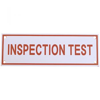 inspection test sign sprinkler sticker