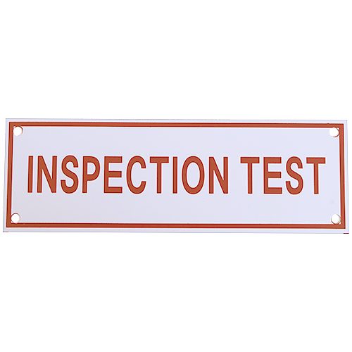 inspection test sign sprinkler sticker
