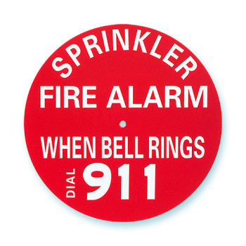 sprinkler alarm sticker