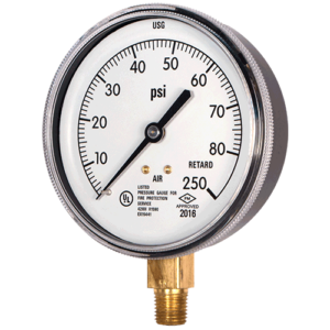 air system sprinkler gauge for fire extinguisher