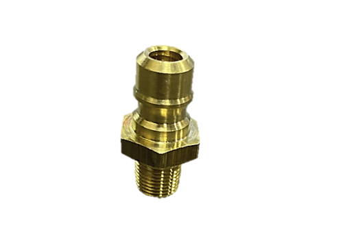 1/4" MALE CONNECTOR FOR RECHARGE ADAPTERS BRASS