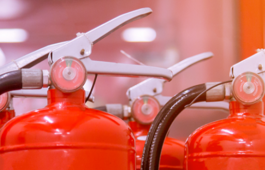 top of fire extinguishers