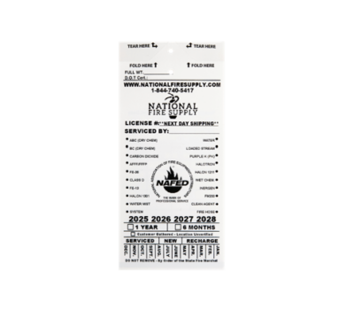 Custom Fire Extinguisher Inspection Tag (Pack of 100)