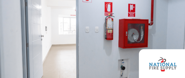 Fire Extinguisher Hanging on a Wall