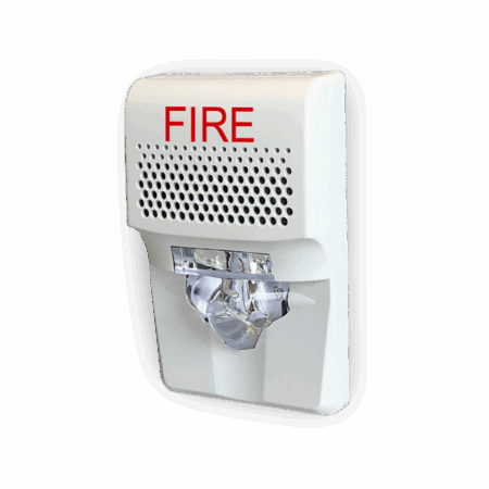 KC-EG1AVWF EDWARDS GENESIS HORN/STROBE, FIRE, WHITE, CLEAR LENS ...