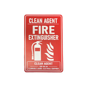 8" X 12" CLEAN AGENT RIGID PLASTIC SIGN